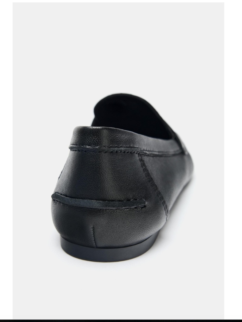 ❤️ Zara penny loafer genuine leather black flats - Picture 3 of 8